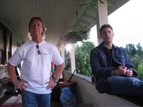 Kim Manners and Jensen Ackles